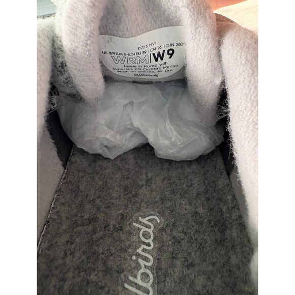 Size 9 -New! Allbirds Wool Runner Mizzle Sneakers - Light Grey / White Womens - Picture 6 of 8